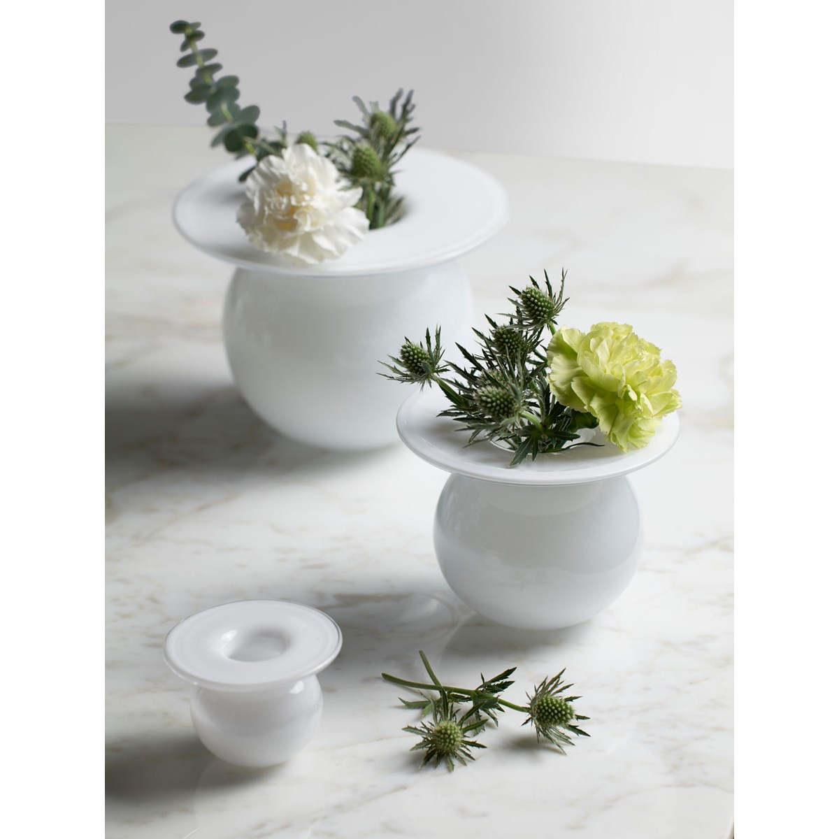 Magnor Boblen vase 16 cm hvit